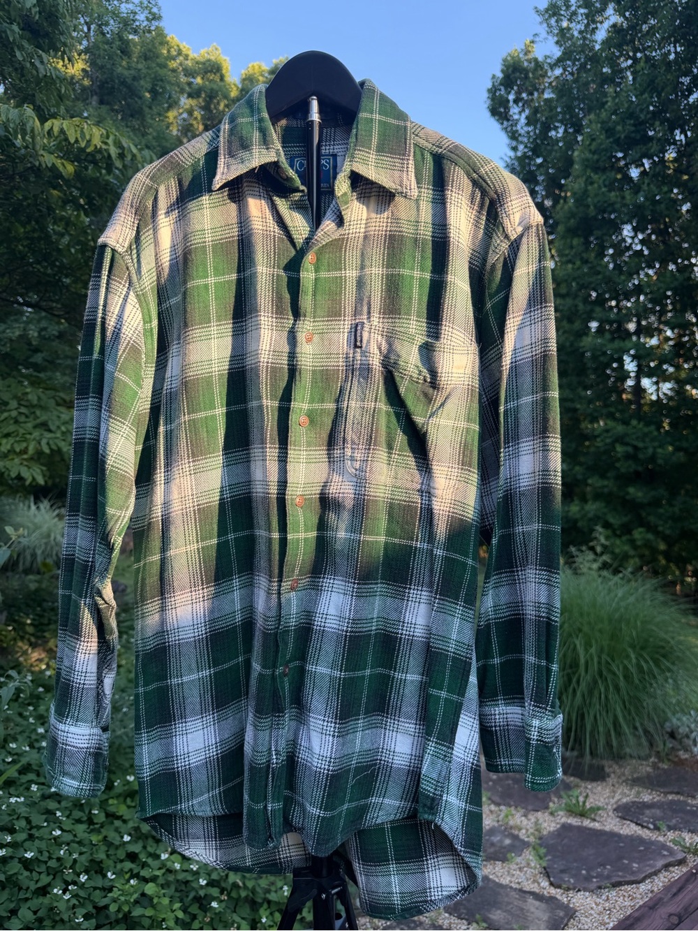 Chaps Men’s Plaid Button-Down Shirt- Size S
